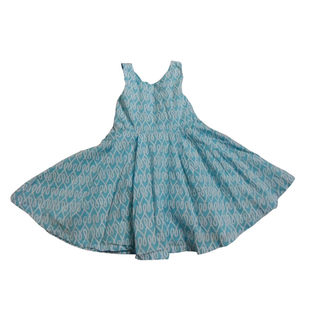 EUC Adorable Ivy & Crown Blue Patterned Kids Dress Lined 3T
